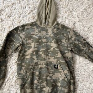 Carhartt Men's Green Camouflage Hoodie